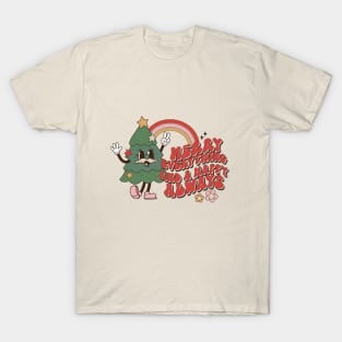 Retro Funny Merry Everything Christmas T-Shirt